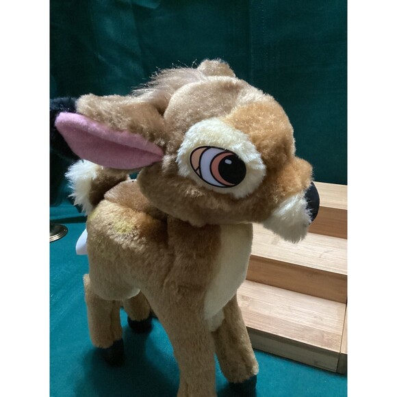Vintage Disney BAMBI Standing Fawn Deer Promotional Plush Toy 12" Wire In Legs - Picture 3 of 14